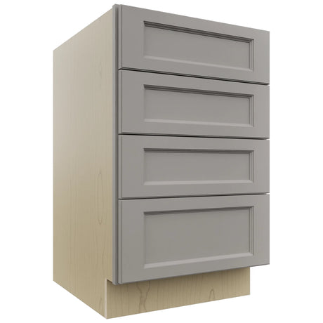 Fabuwood Fusion Nickel DB21-4 Base 4 Drawers Cabinet, Front View