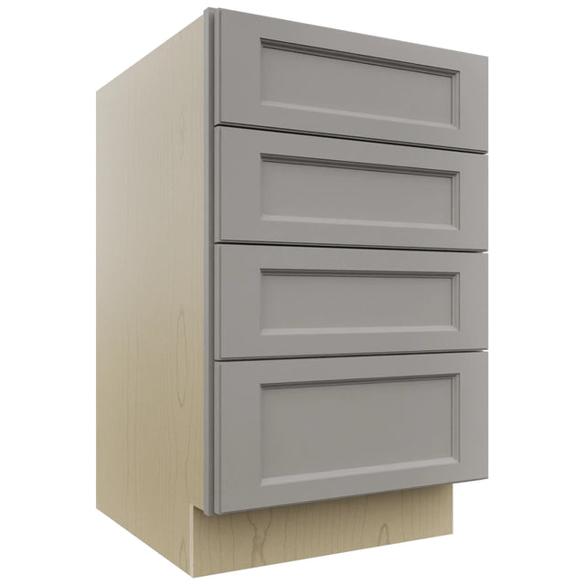 Fabuwood Fusion Nickel DB21-4 Base 4 Drawers Cabinet, Front View