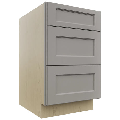 Fabuwood Fusion Nickel DB21 Base 3 Drawers Cabinet, Front View