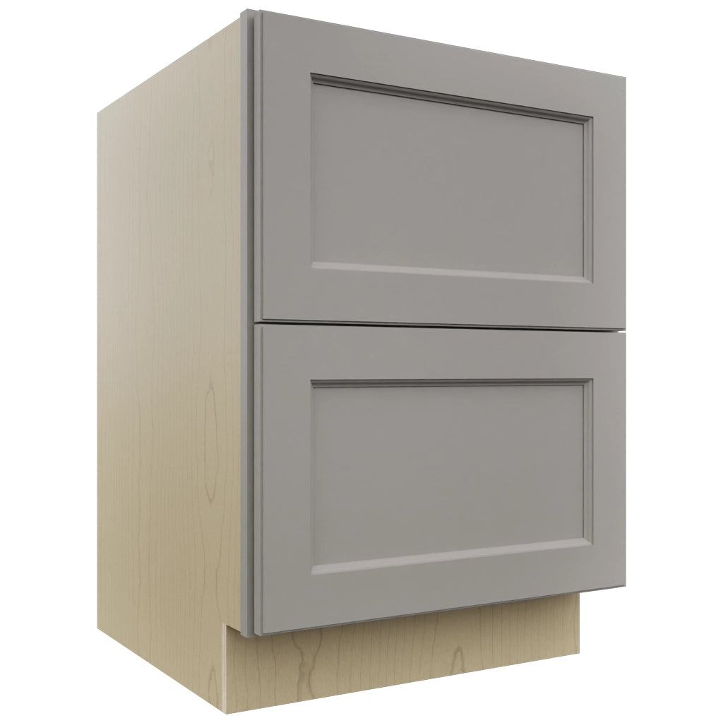 Fabuwood Fusion Nickel DB24-2 Base 2 Drawers Cabinet, Front View