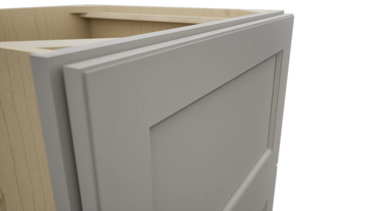 Fabuwood Fusion Nickel DB24-2 Base 2 Drawers Cabinet, Detail View