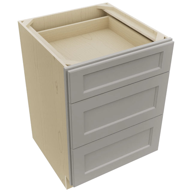 Fabuwood Fusion Nickel DB24 Base 3 Drawers Cabinet, Top View