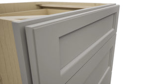 Fabuwood Fusion Nickel DB27 Base 3 Drawers Cabinet, Detail View
