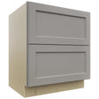 Fabuwood Fusion Nickel DB30-2 Base 2 Drawers Cabinet, Front View