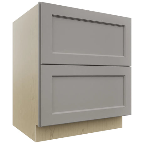 Fabuwood Fusion Nickel DB30-2 Base 2 Drawers Cabinet, Front View