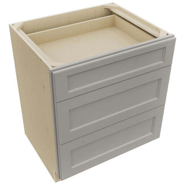 Fabuwood Fusion Nickel DB30 Base 3 Drawers Cabinet, Top View