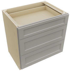Fabuwood Fusion Nickel DB33 Base 3 Drawers Cabinet, Top View