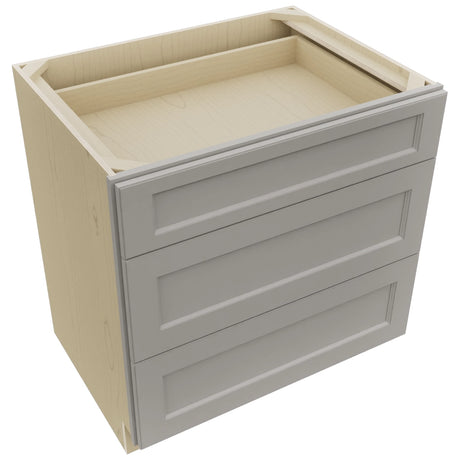 Fabuwood Fusion Nickel DB33 Base 3 Drawers Cabinet, Top View