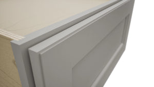 Fabuwood Fusion Nickel DBS24 Base Bench Seat Cabinet, Detail View