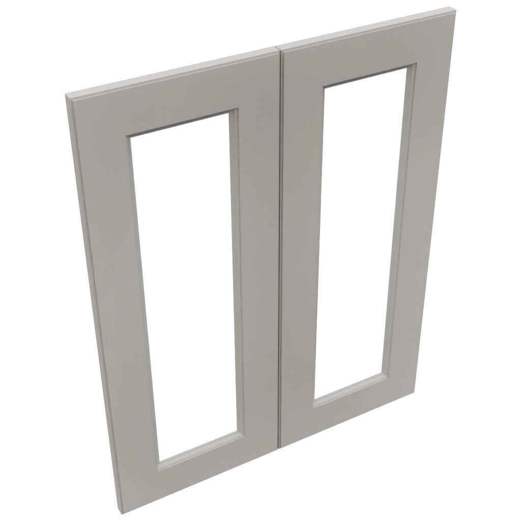 Fabuwood Fusion Nickel DS DFG2430 Wall Prepped Door, Top View