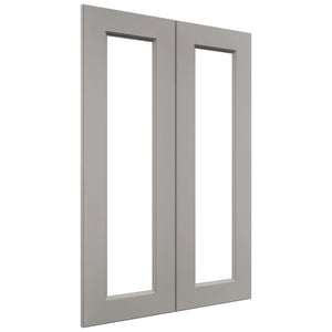 Fabuwood Fusion Nickel DS DFG2436 Wall Prepped Door, Front View