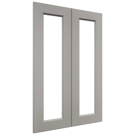 Fabuwood Fusion Nickel DS DFG2436 Wall Prepped Door, Front View