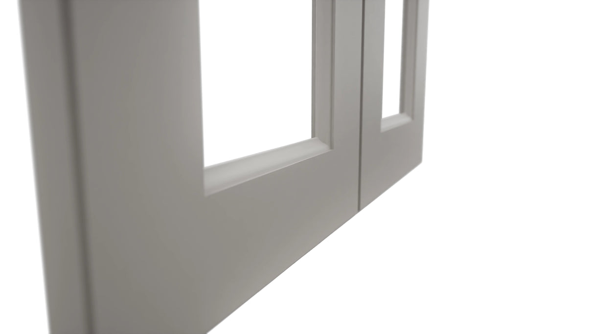Fabuwood Fusion Nickel DS DFG2436 Wall Prepped Door, Detail View
