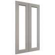 Fabuwood Fusion Nickel DS DFG2442 Wall Prepped Door, Front View