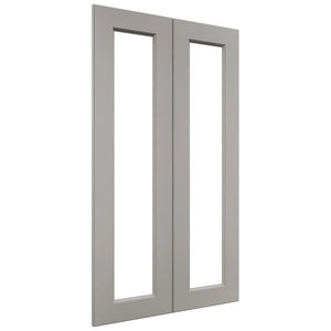 Fabuwood Fusion Nickel DS DFG2442 Wall Prepped Door, Front View