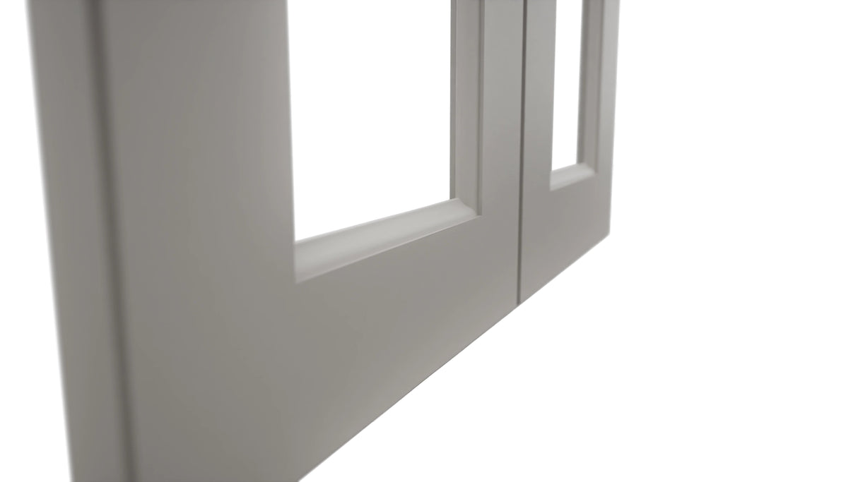 Fabuwood Fusion Nickel DS DFG2442 Wall Prepped Door, Detail View