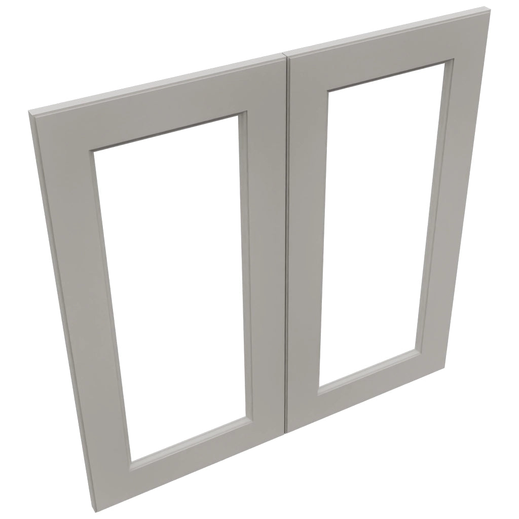 Fabuwood Fusion Nickel DS DFG3030 Wall Prepped Door, Top View
