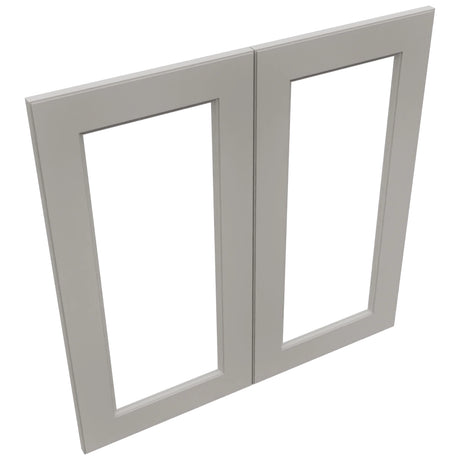 Fabuwood Fusion Nickel DS DFG3030 Wall Prepped Door, Top View