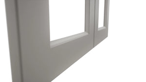 Fabuwood Fusion Nickel DS DFG3030 Wall Prepped Door, Detail View