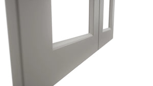 Fabuwood Fusion Nickel DS DFG3036 Wall Prepped Door, Detail View