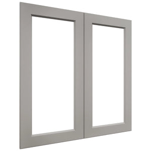 Fabuwood Fusion Nickel DS DFG3636 Wall Prepped Door, Front View