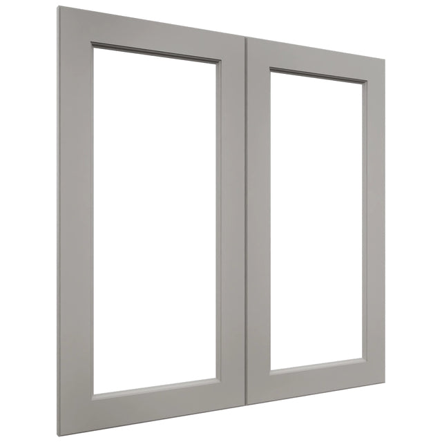 Fabuwood Fusion Nickel DS DFG3636 Wall Prepped Door, Front View