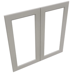 Fabuwood Fusion Nickel DS DFG3636 Wall Prepped Door, Top View