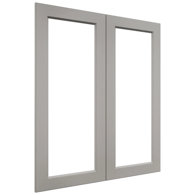 Fabuwood Fusion Nickel DS DFG3642 Wall Prepped Door, Front View