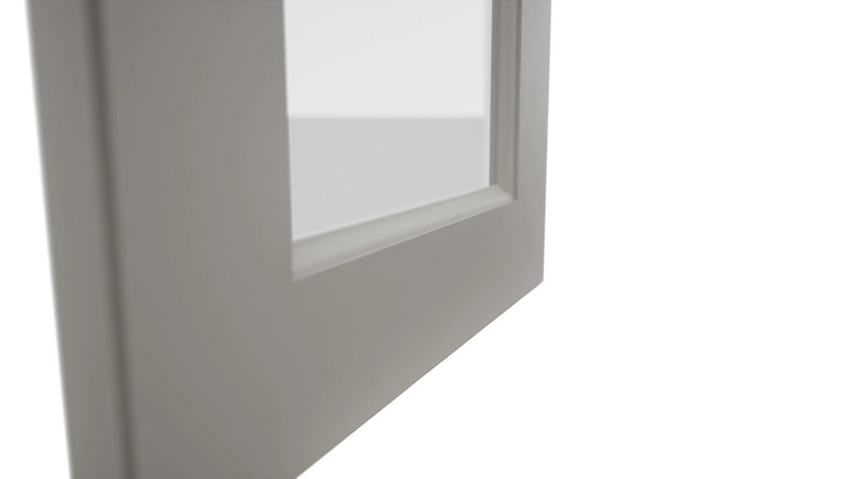 Fabuwood Fusion Nickel DS GDW1530 Wall Glass Door, Detail View