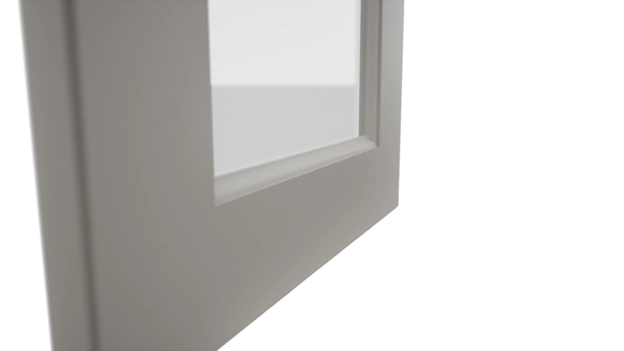 Fabuwood Fusion Nickel DS GDW1542 Wall Glass Door, Detail View