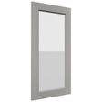 Fabuwood Fusion Nickel DS GDW1836 Wall Glass Door, Front View