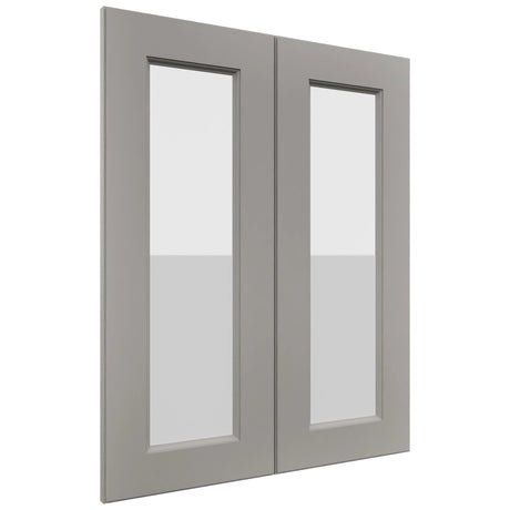 Fabuwood Fusion Nickel DS GDW2430 Wall Glass Door, Front View