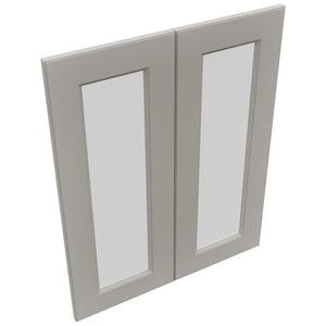 Fabuwood Fusion Nickel DS GDW2430 Wall Glass Door, Top View