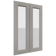 Fabuwood Fusion Nickel DS GDW2436 Wall Glass Door, Front View
