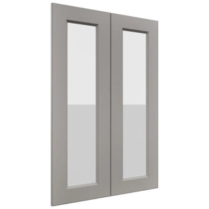 Fabuwood Fusion Nickel DS GDW2436 Wall Glass Door, Front View