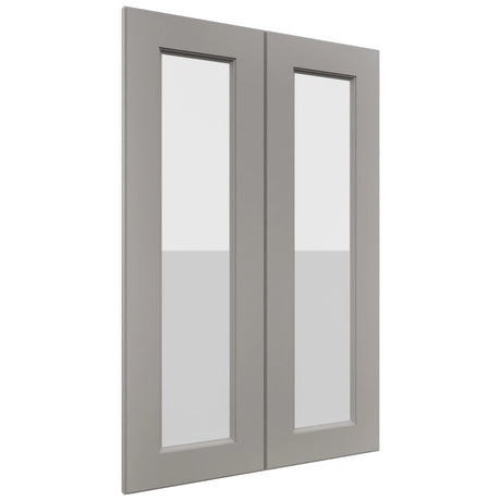Fabuwood Fusion Nickel DS GDW2436 Wall Glass Door, Front View