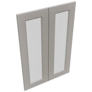 Fabuwood Fusion Nickel DS GDW2436 Wall Glass Door, Top View