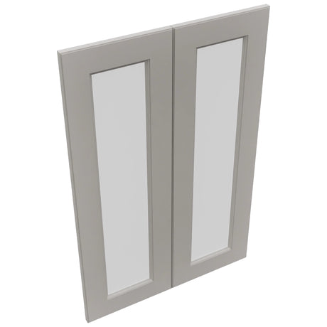 Fabuwood Fusion Nickel DS GDW2436 Wall Glass Door, Top View