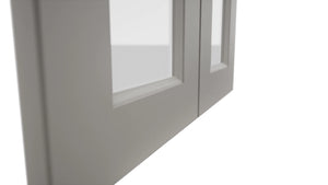 Fabuwood Fusion Nickel DS GDW2436 Wall Glass Door, Detail View