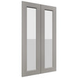 Fabuwood Fusion Nickel DS GDW2442 Wall Glass Door, Front View