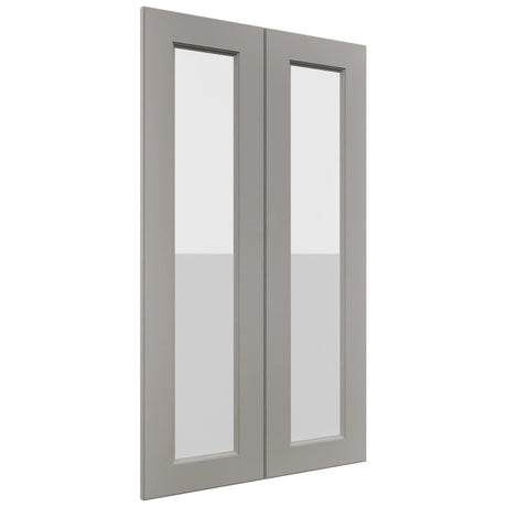 Fabuwood Fusion Nickel DS GDW2442 Wall Glass Door, Front View