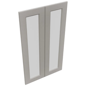 Fabuwood Fusion Nickel DS GDW2442 Wall Glass Door, Top View