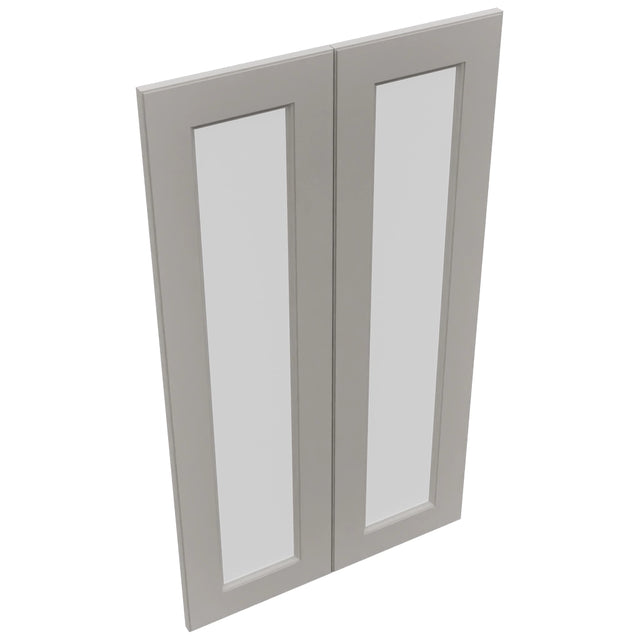 Fabuwood Fusion Nickel DS GDW2442 Wall Glass Door, Top View