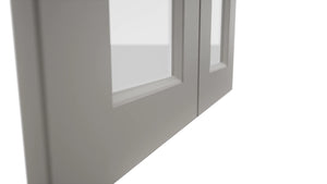 Fabuwood Fusion Nickel DS GDW2442 Wall Glass Door, Detail View