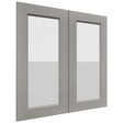 Fabuwood Fusion Nickel DS GDW3030 Wall Glass Door, Front View