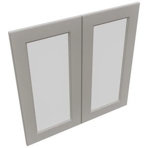 Fabuwood Fusion Nickel DS GDW3030 Wall Glass Door, Top View