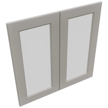 Fabuwood Fusion Nickel DS GDW3030 Wall Glass Door, Top View