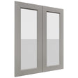 Fabuwood Fusion Nickel DS GDW3036 Wall Glass Door, Front View