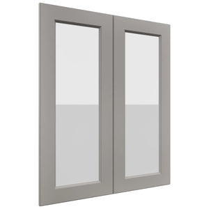 Fabuwood Fusion Nickel DS GDW3036 Wall Glass Door, Front View