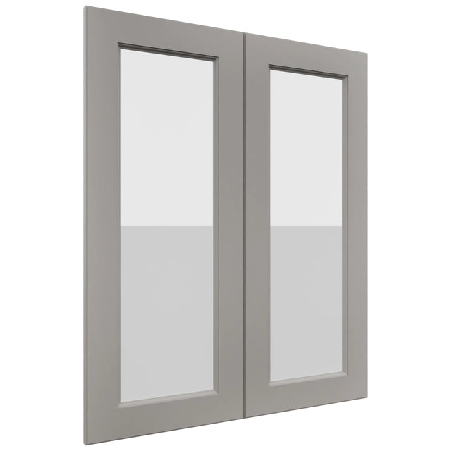 Fabuwood Fusion Nickel DS GDW3036 Wall Glass Door, Front View